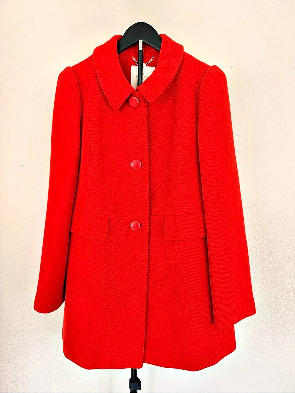 Kate Spade New York Red Wool Blend Coat Size XL (fits like an L) - Like New